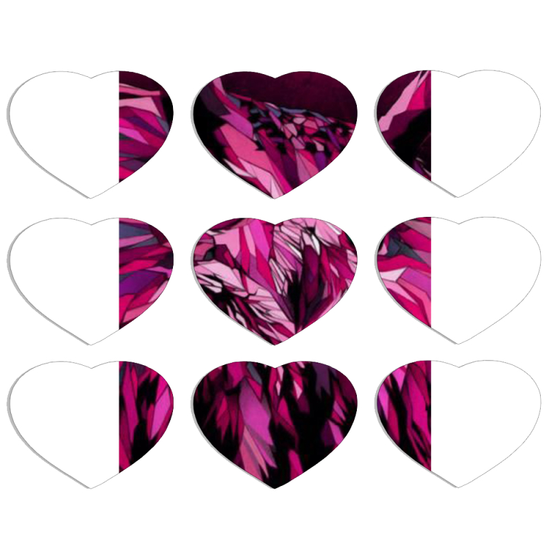 Магнитные фотопазлы Сердце 50 на 50 набор 9 штук 