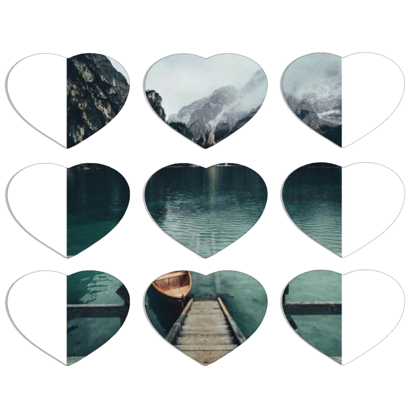 Магнитные фотопазлы Сердце 50 на 50 набор 9 штук 
