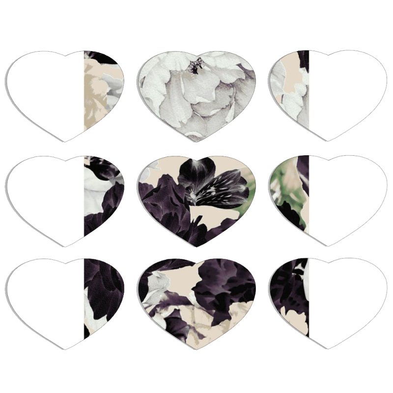 Магнитные фотопазлы Сердце 50 на 50 набор 9 штук 