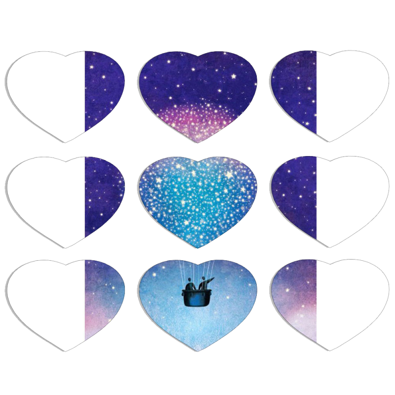 Магнитные фотопазлы Сердце 50 на 50 набор 9 штук 