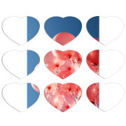 Магнитные фотопазлы Сердце 50 на 50 набор 9 штук 