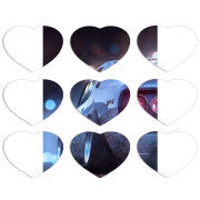 Магнитные фотопазлы Сердце 50 на 50 набор 9 штук Silver Car