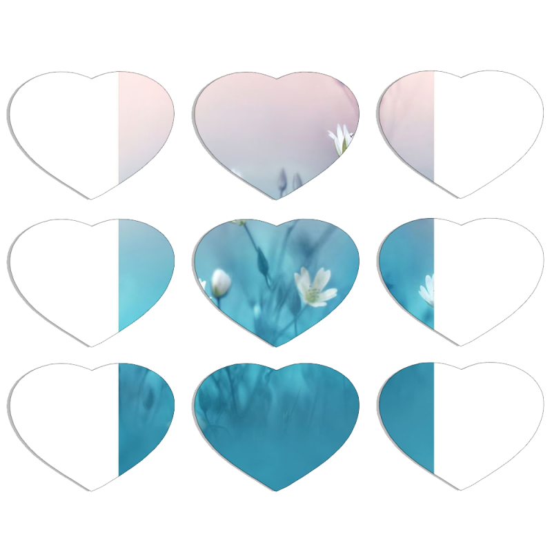 Магнитные фотопазлы Сердце 50 на 50 набор 9 штук 