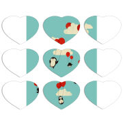 Магнитные фотопазлы Сердце 50 на 50 набор 9 штук 