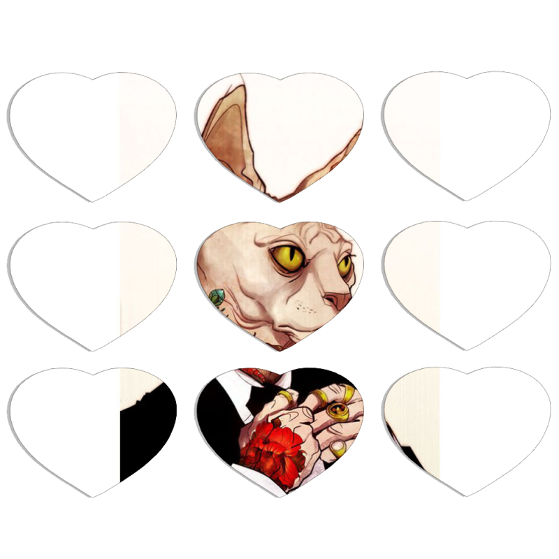 Магнитные фотопазлы Сердце 50 на 50 набор 9 штук 