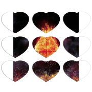 Магнитные фотопазлы Сердце 50 на 50 набор 9 штук 