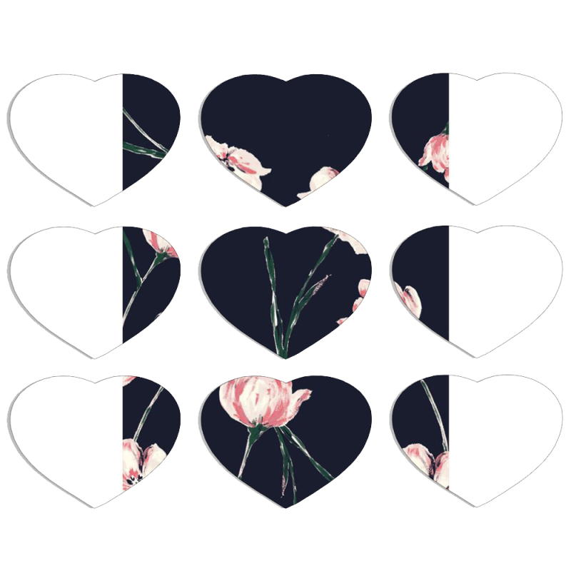 Магнитные фотопазлы Сердце 50 на 50 набор 9 штук 