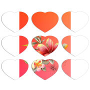 Магнитные фотопазлы Сердце 50 на 50 набор 9 штук 