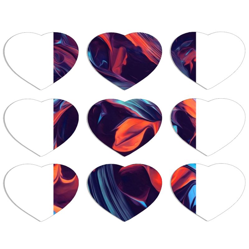 Магнитные фотопазлы Сердце 50 на 50 набор 9 штук 