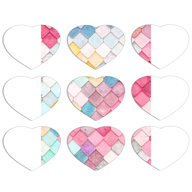 Магнитные фотопазлы Сердце 50 на 50 набор 9 штук 