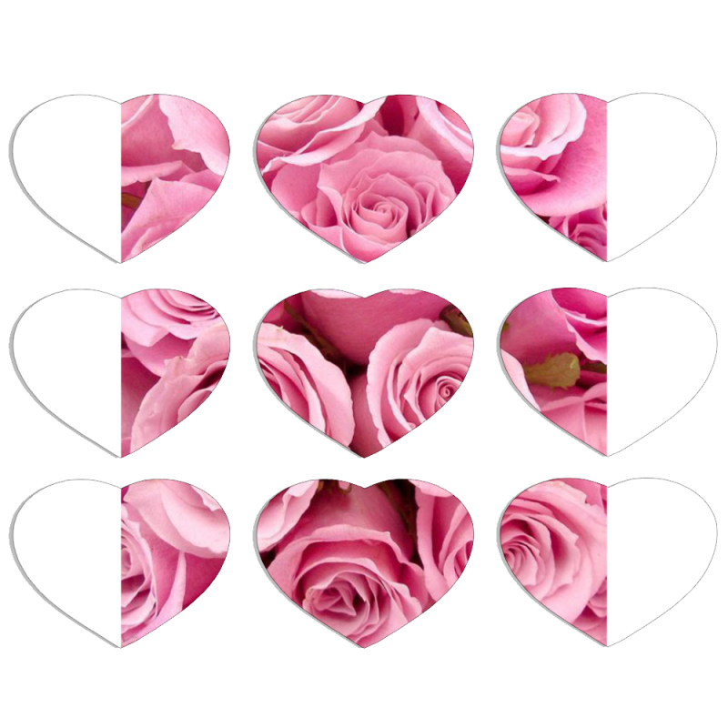 Магнитные фотопазлы Сердце 50 на 50 набор 9 штук 