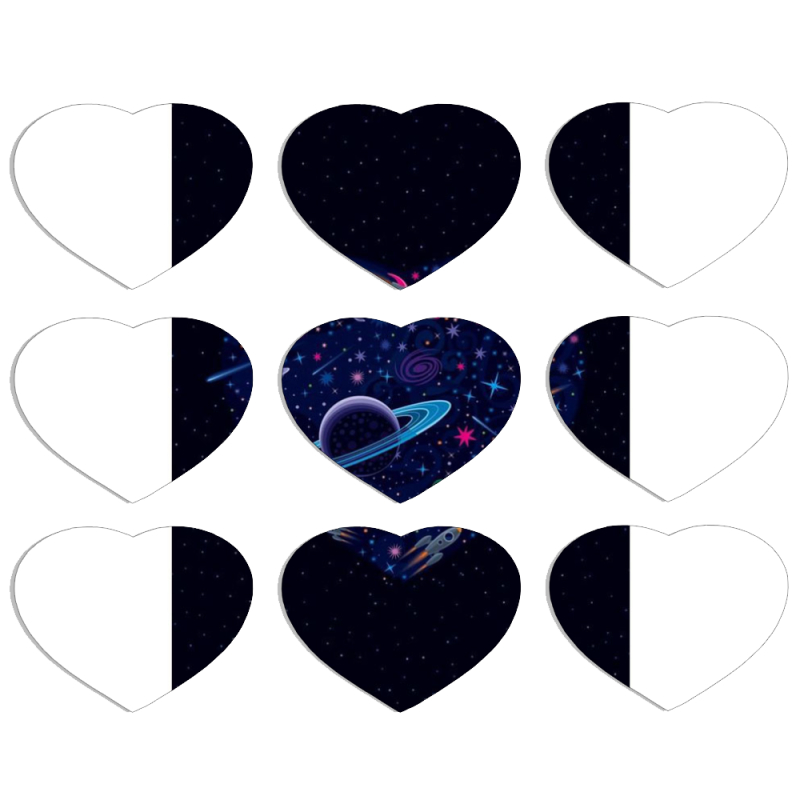 Магнитные фотопазлы Сердце 50 на 50 набор 9 штук 