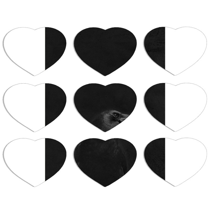 Магнитные фотопазлы Сердце 50 на 50 набор 9 штук 