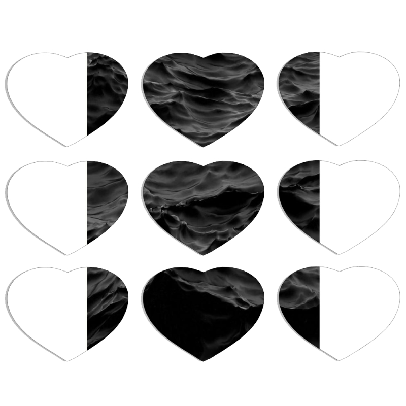 Магнитные фотопазлы Сердце 50 на 50 набор 9 штук 