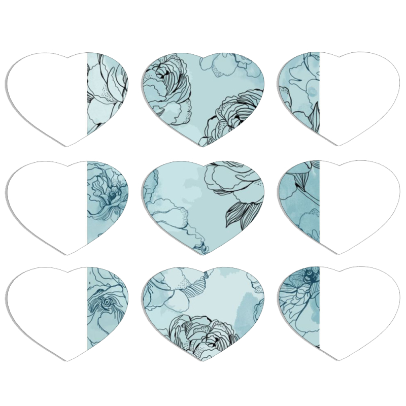 Магнитные фотопазлы Сердце 50 на 50 набор 9 штук 
