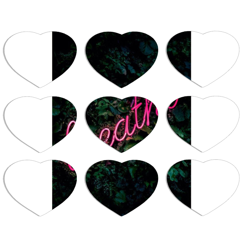 Магнитные фотопазлы Сердце 50 на 50 набор 9 штук 