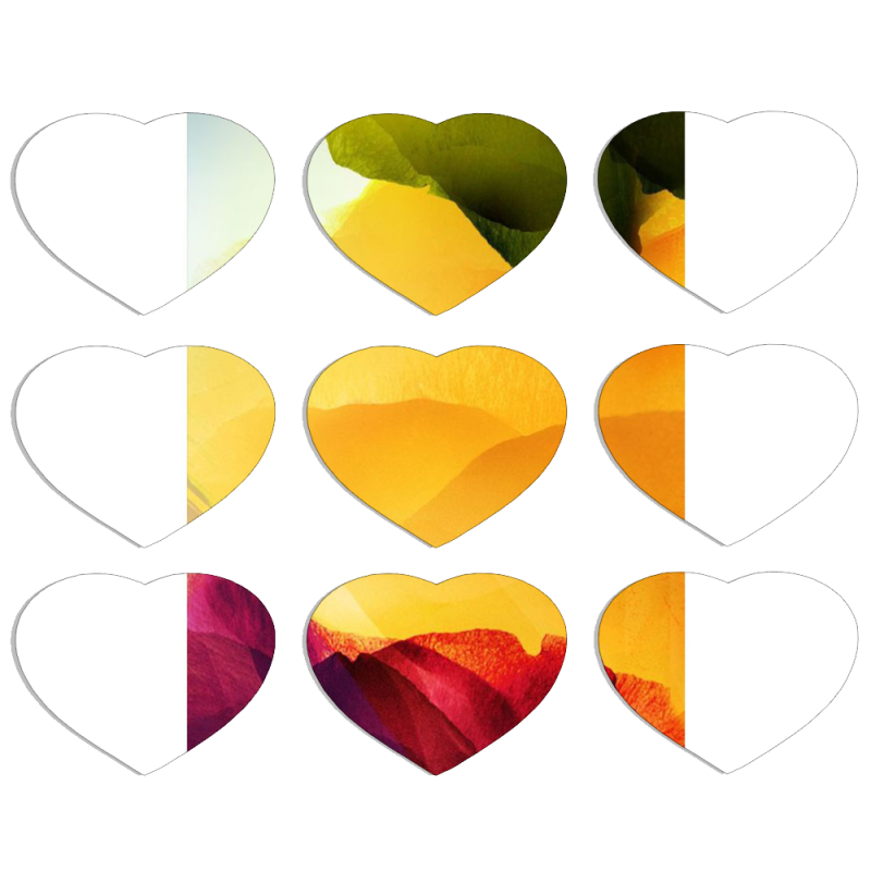 Магнитные фотопазлы Сердце 50 на 50 набор 9 штук 