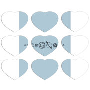 Магнитные фотопазлы Сердце 50 на 50 набор 9 штук 