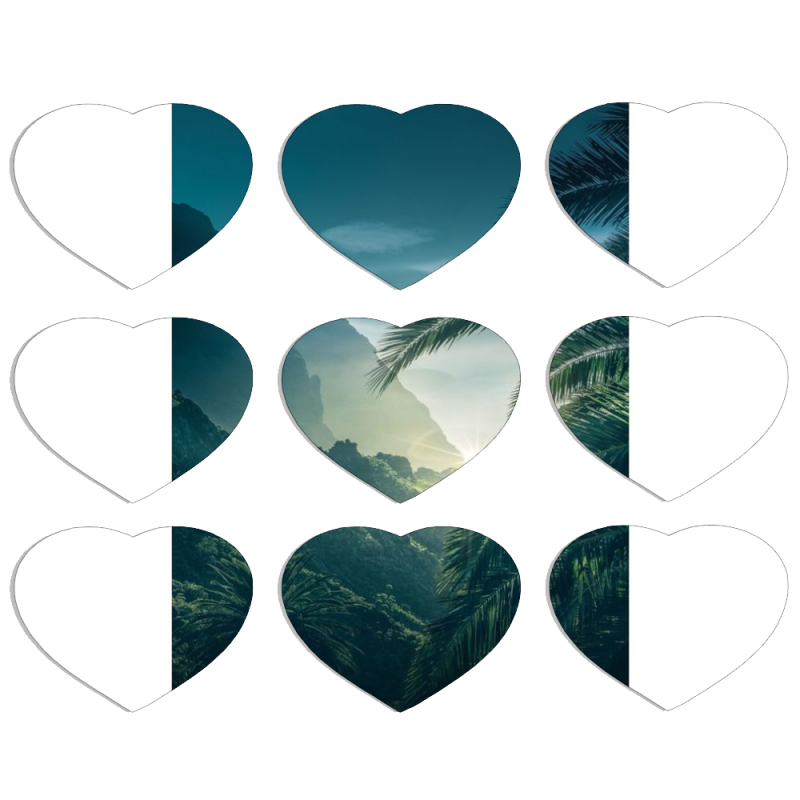Магнитные фотопазлы Сердце 50 на 50 набор 9 штук 