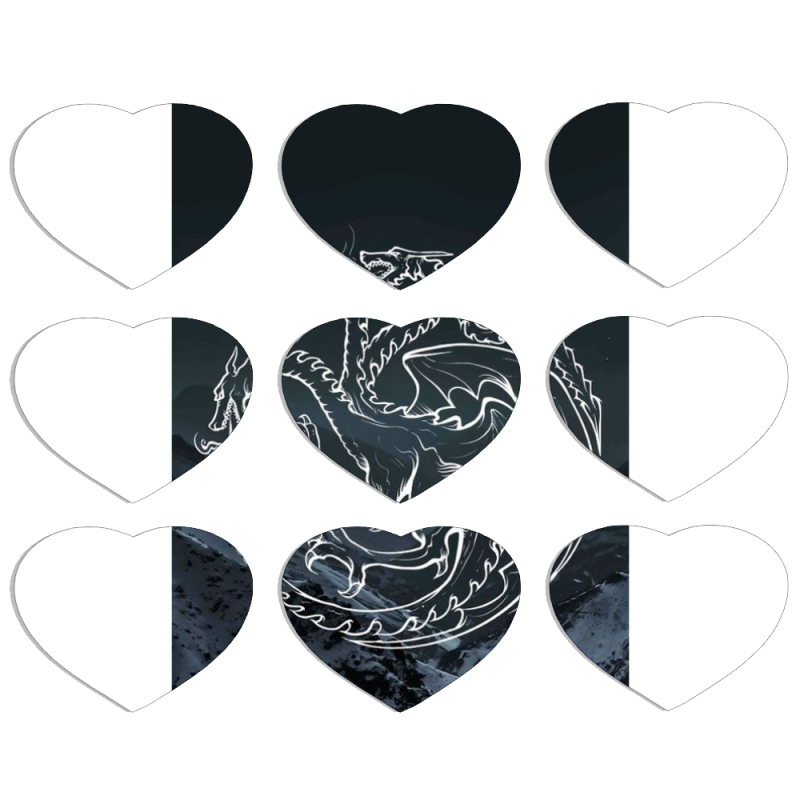 Магнитные фотопазлы Сердце 50 на 50 набор 9 штук 
