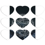 Магнитные фотопазлы Сердце 50 на 50 набор 9 штук 