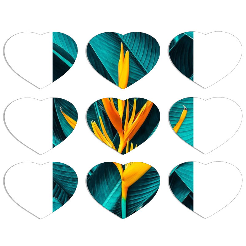 Магнитные фотопазлы Сердце 50 на 50 набор 9 штук 