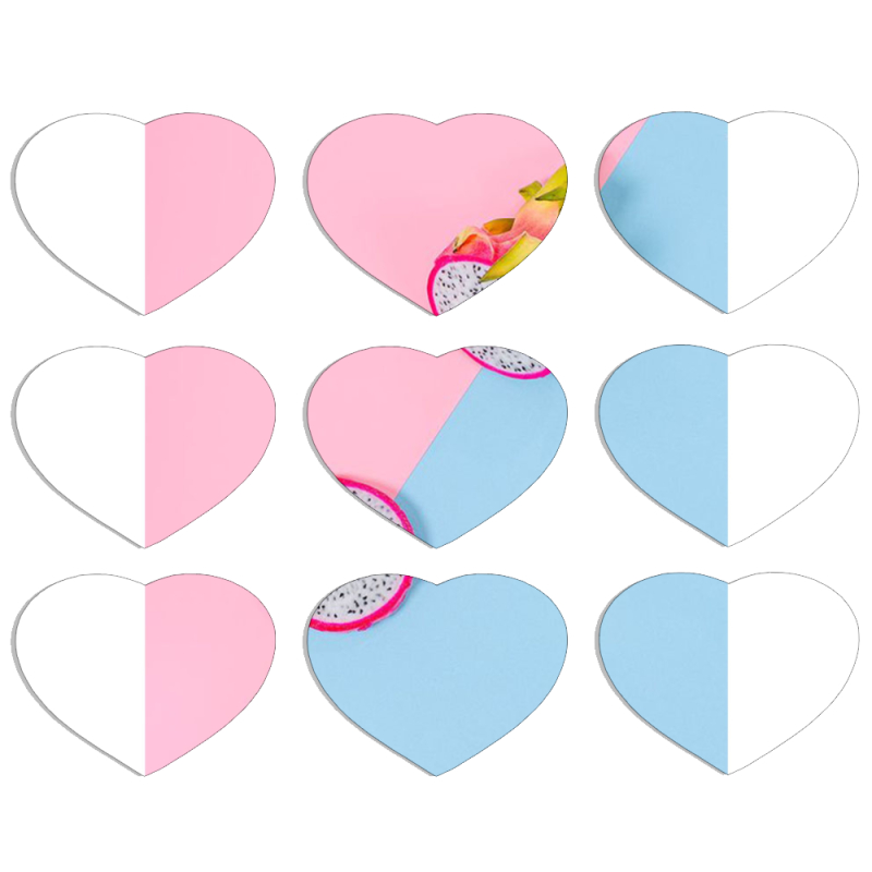 Магнитные фотопазлы Сердце 50 на 50 набор 9 штук 