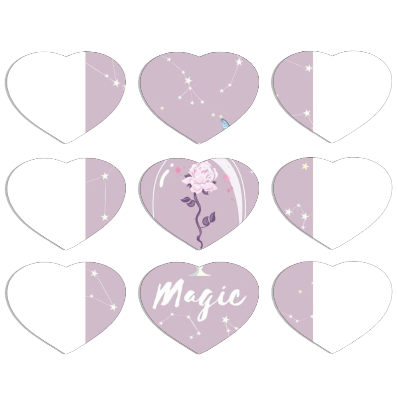 Магнитные фотопазлы Сердце 50 на 50 набор 9 штук 