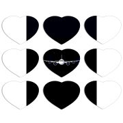 Магнитные фотопазлы Сердце 50 на 50 набор 9 штук 