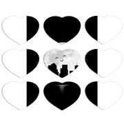 Магнитные фотопазлы Сердце 50 на 50 набор 9 штук 