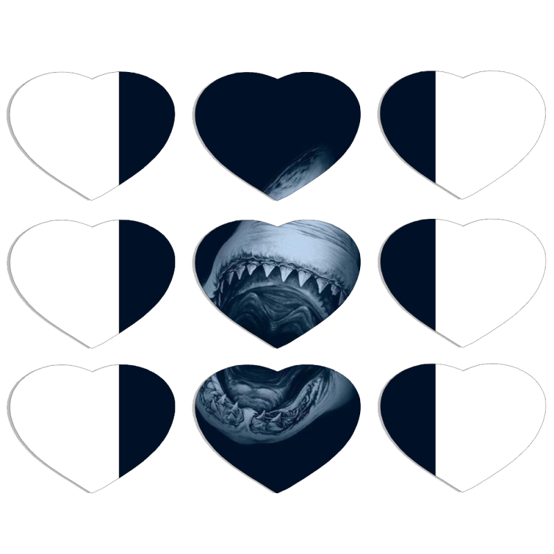 Магнитные фотопазлы Сердце 50 на 50 набор 9 штук 