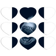 Магнитные фотопазлы Сердце 50 на 50 набор 9 штук 
