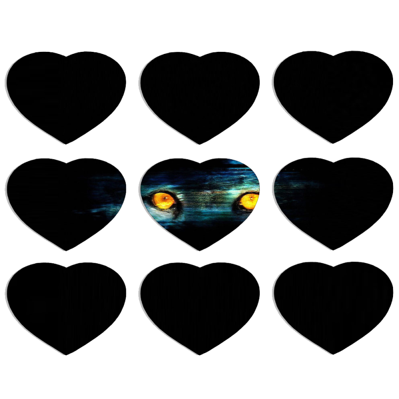 Магнитные фотопазлы Сердце 50 на 50 набор 9 штук Eyes in the Dark