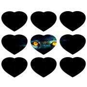 Магнитные фотопазлы Сердце 50 на 50 набор 9 штук Eyes in the Dark