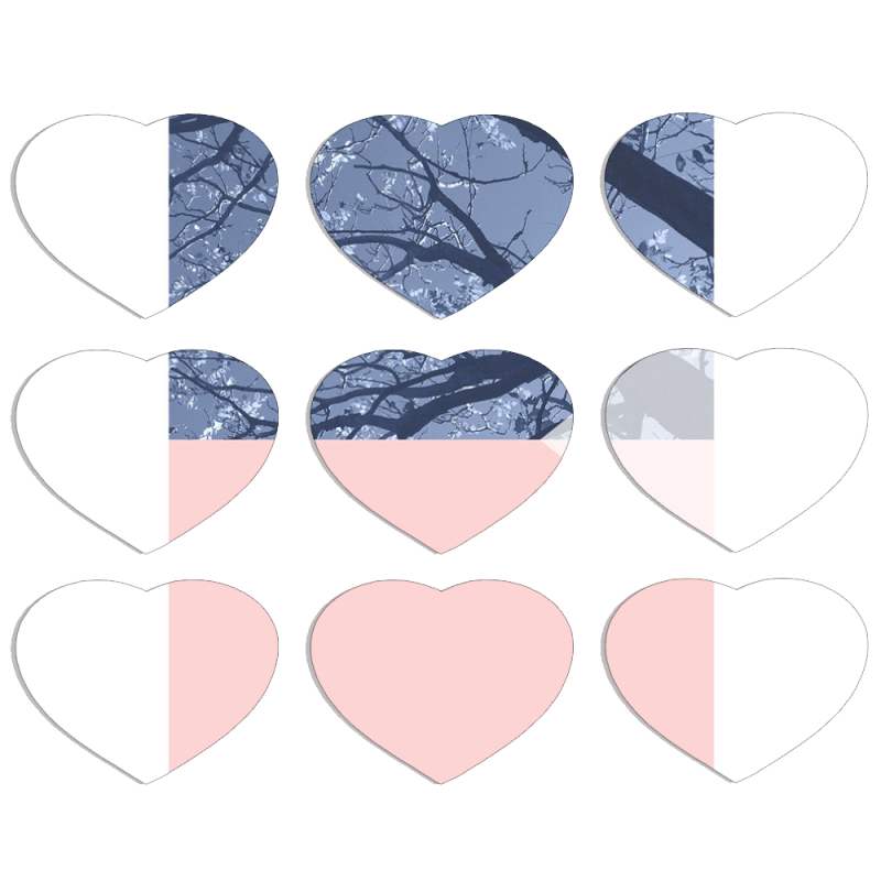 Магнитные фотопазлы Сердце 50 на 50 набор 9 штук 