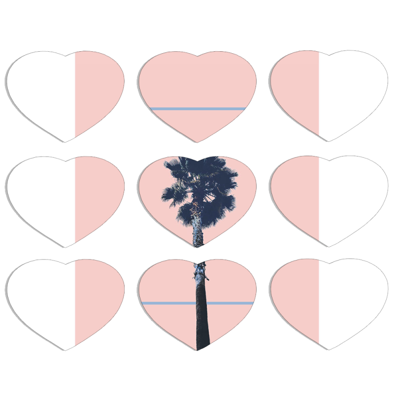 Магнитные фотопазлы Сердце 50 на 50 набор 9 штук 