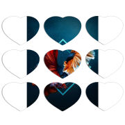 Магнитные фотопазлы Сердце 50 на 50 набор 9 штук 