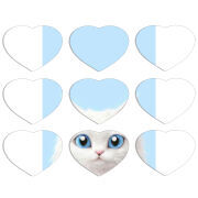 Магнитные фотопазлы Сердце 50 на 50 набор 9 штук 
