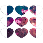 Магнитные фотопазлы Сердце 50 на 50 набор 9 штук 