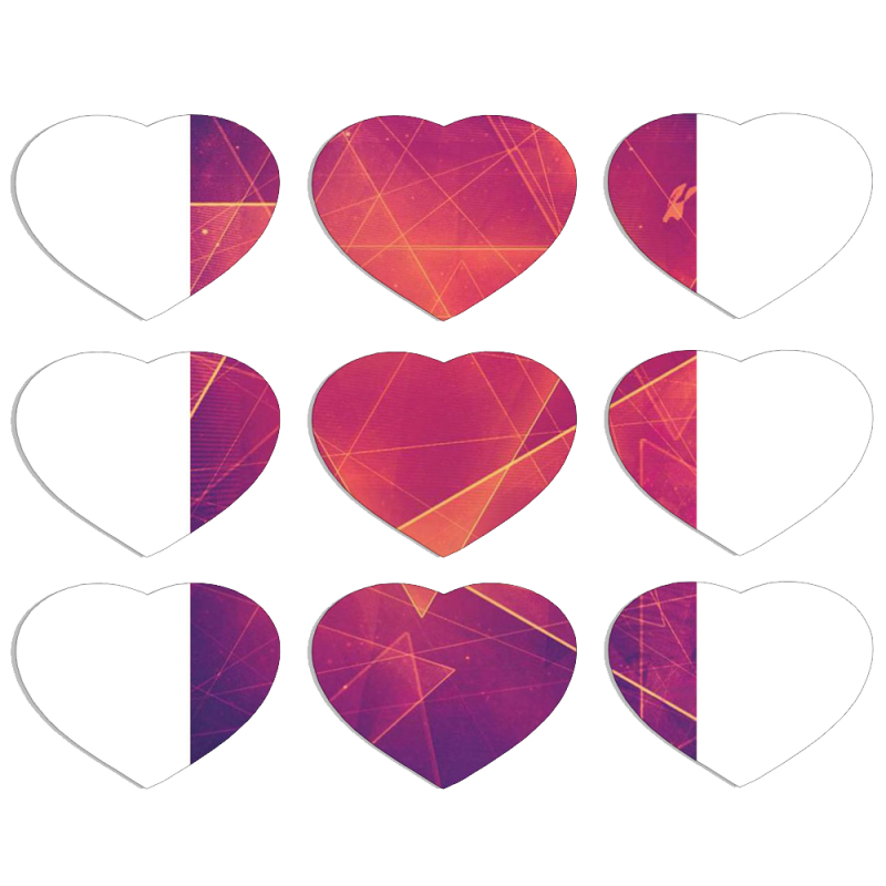 Магнитные фотопазлы Сердце 50 на 50 набор 9 штук 