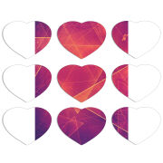 Магнитные фотопазлы Сердце 50 на 50 набор 9 штук 