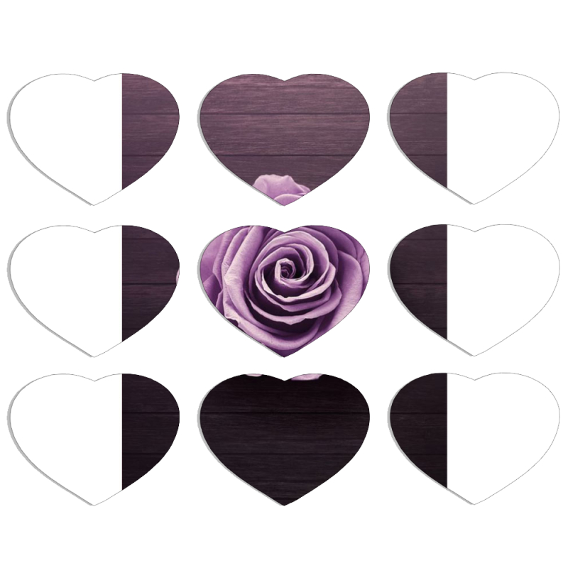 Магнитные фотопазлы Сердце 50 на 50 набор 9 штук 