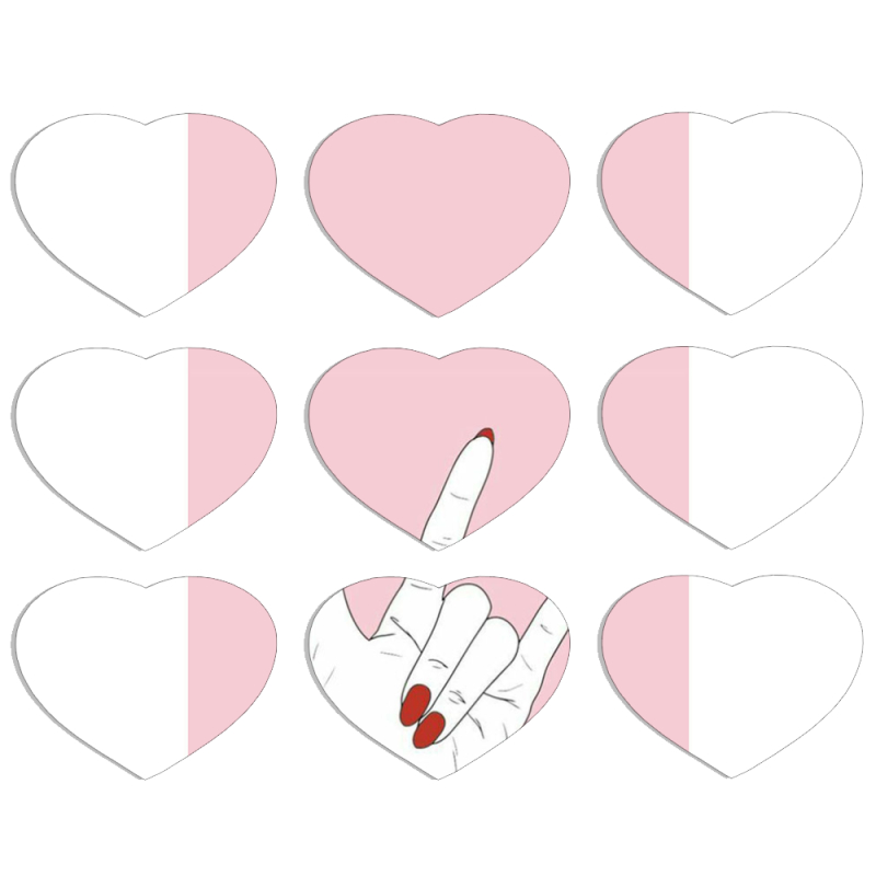 Магнитные фотопазлы Сердце 50 на 50 набор 9 штук 