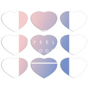 Магнитные фотопазлы Сердце 50 на 50 набор 9 штук 