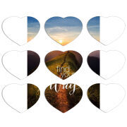 Магнитные фотопазлы Сердце 50 на 50 набор 9 штук 