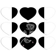 Магнитные фотопазлы Сердце 50 на 50 набор 9 штук 