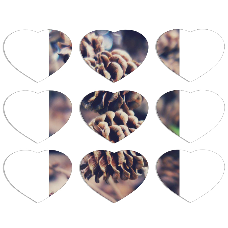 Магнитные фотопазлы Сердце 50 на 50 набор 9 штук 