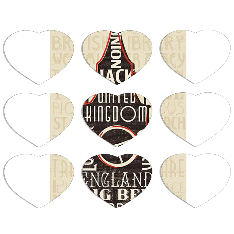 Магнитные фотопазлы Сердце 50 на 50 набор 9 штук 