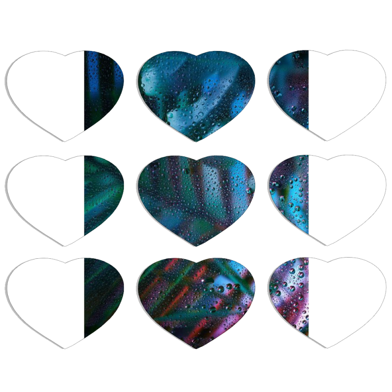 Магнитные фотопазлы Сердце 50 на 50 набор 9 штук 