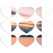 Магнитные фотопазлы Сердце 50 на 50 набор 9 штук 